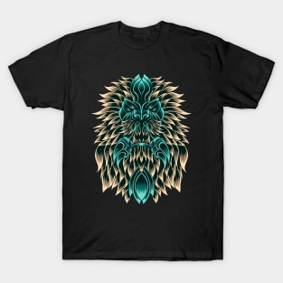 Artwork Illustration Four Eyed Lion Monster T-Shirt